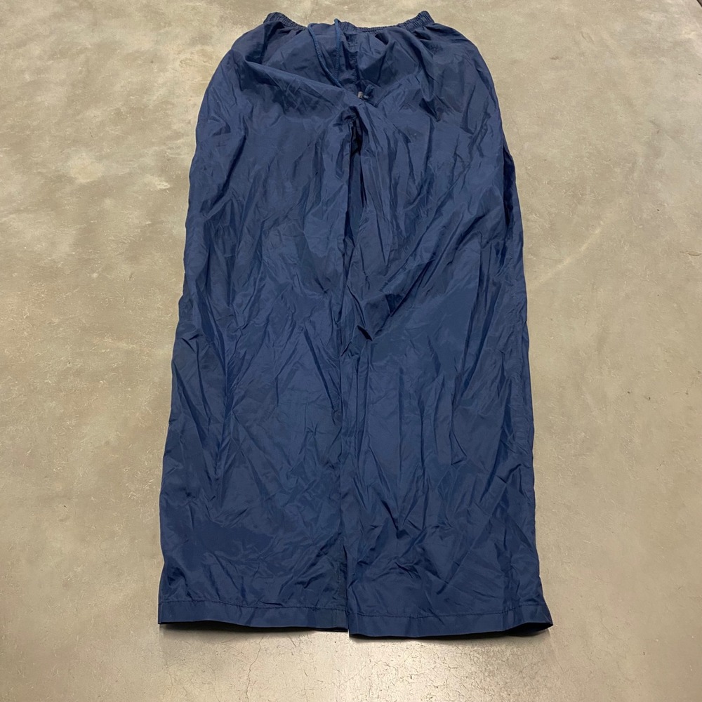 Knight Mens Large Navy Blue Nylon Windbreaker Track Pants Elastic Waist Vintage